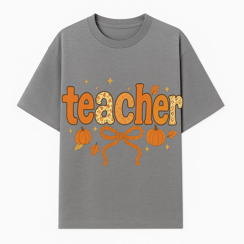 Fall Teacher Decor, Pumpkin Autumn Theme, Cute Teacher Gift, Seasonal Classroom Art, Educational Wall Decor, Cheerful Teacher Sign - T-shirt 1758093372866.jpg