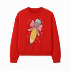 Cute Pencil with Pink Bow and Stars - Kawaii Art Print, Stationery Decor, Classroom Wall Art, Gift for Students or Teachers - Sweatshirt 1758093373103.jpg