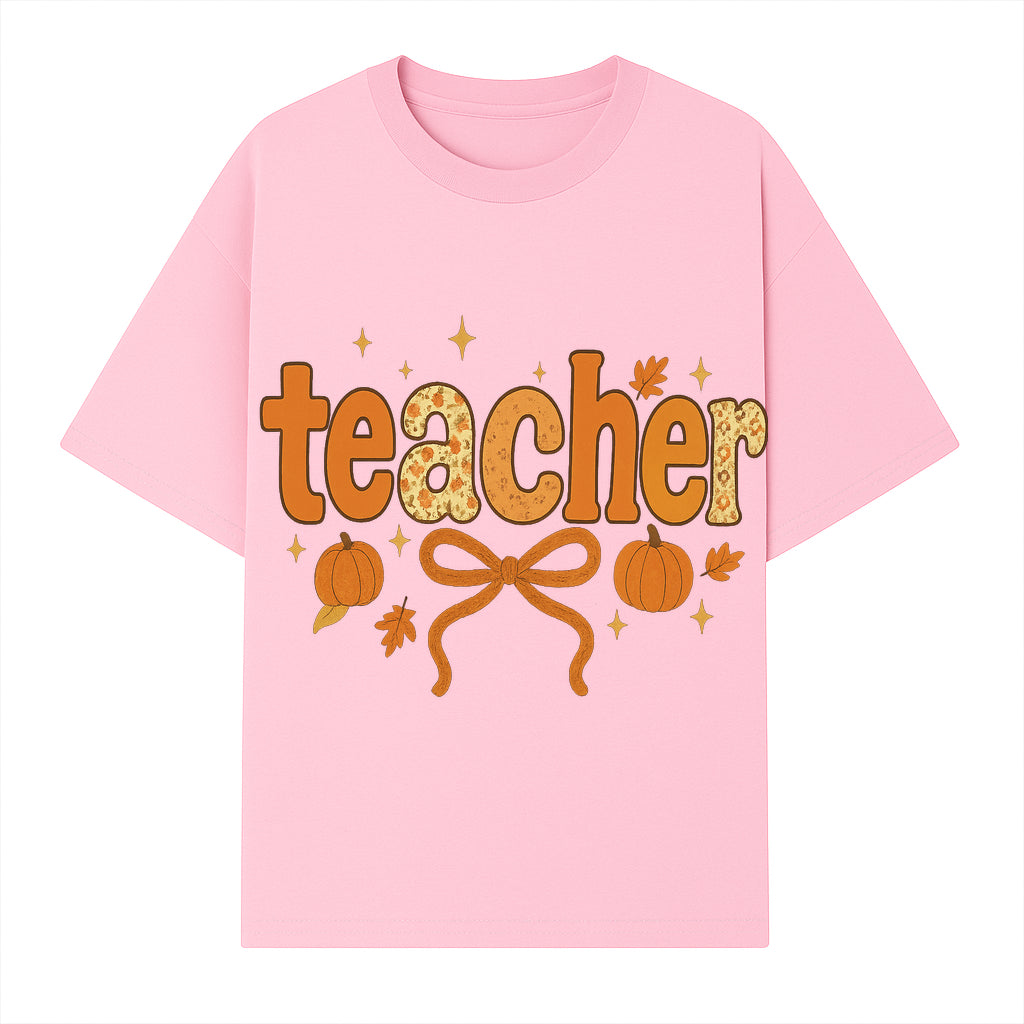 Fall Teacher Decor, Pumpkin Autumn Theme, Cute Teacher Gift, Seasonal Classroom Art, Educational Wall Decor, Cheerful Teacher Sign - T-shirt 1758093373207.jpg