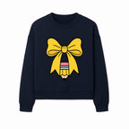 Yellow Bow and Pencil Graphic Art Print, Cute Back to School Decor, Creative Classroom Wall Art, Kids Room Decoration - Sweatshirt 1758093373385.jpg
