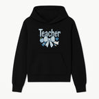 Floral Teacher Design with Apple, Bow & Stationery - Perfect Gift for Educators, Teachers' Day, Classroom Decor, Cute Art Print - Hoodie 1758093373475.jpg