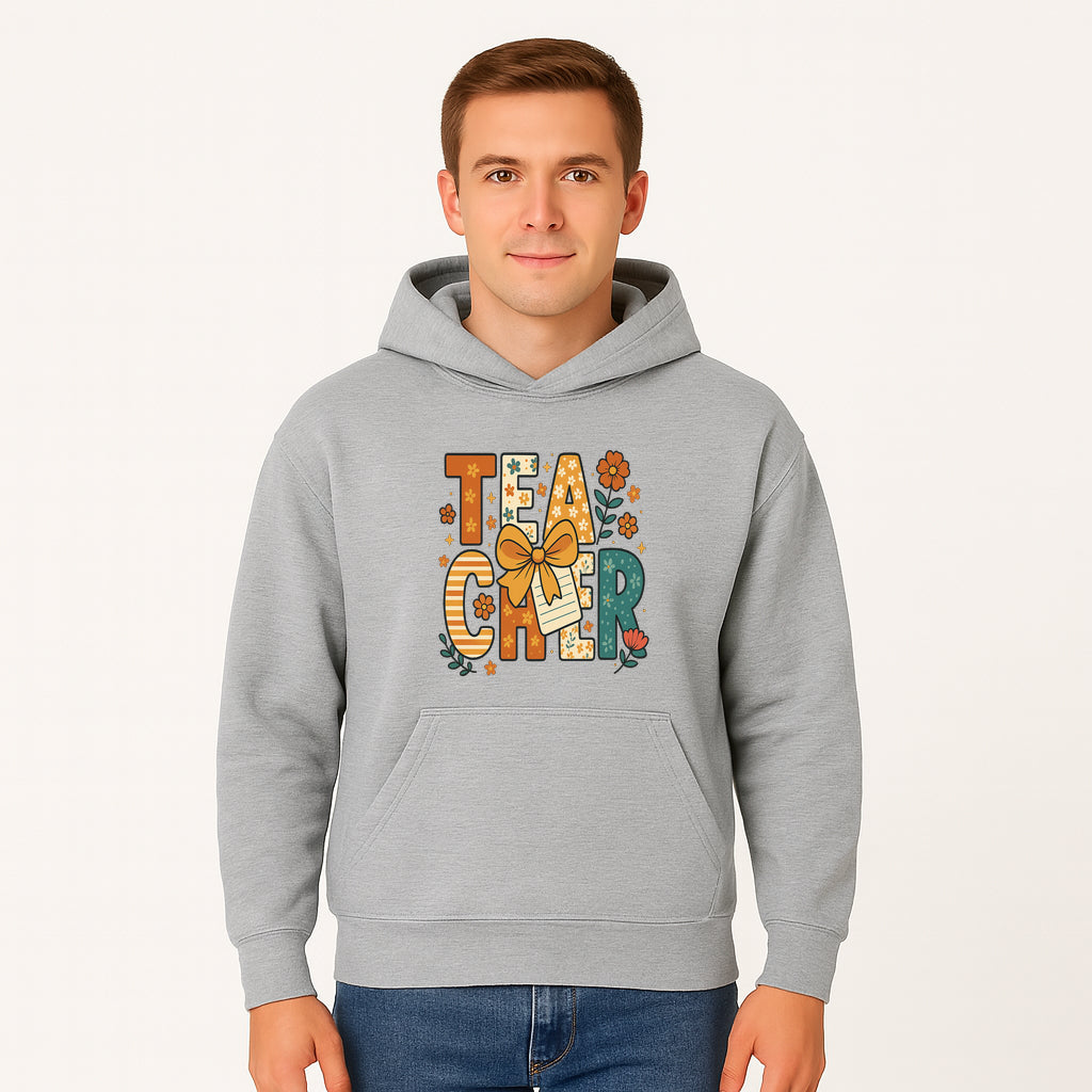 Vintage Floral Teacher Design with Bow and Note, Perfect Gift for Educators, Classroom Decor, Back to School. - Hoodie 1758093373702.jpg