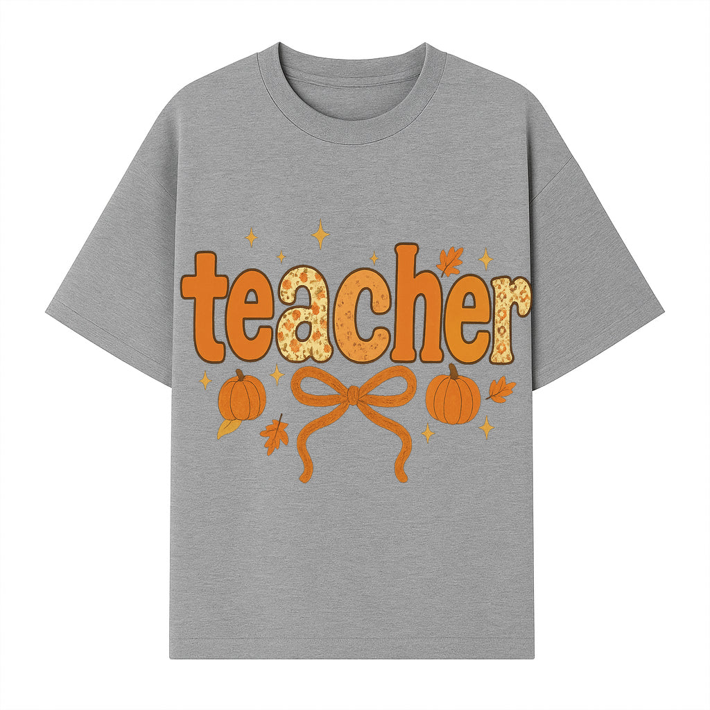 Fall Teacher Decor, Pumpkin Autumn Theme, Cute Teacher Gift, Seasonal Classroom Art, Educational Wall Decor, Cheerful Teacher Sign - T-shirt 1758093373911.jpg