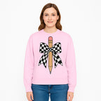 Checkered Bow and Pencil Wall Art Decor - Back to School Classroom Decoration, Cute Student Gift, Teacher Appreciation - Sweatshirt 1758093373932.jpg