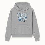 Floral Teacher Design with Apple, Bow & Stationery - Perfect Gift for Educators, Teachers' Day, Classroom Decor, Cute Art Print - Hoodie 1758093374010.jpg