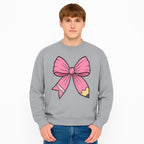 Pink Bow with Pencil Design, Cute Stationery Decor, Gift for Teachers, School Supplies, Arts and Crafts, Kawaii Aesthetic Accessories - Sweatshirt 1758093374678.jpg