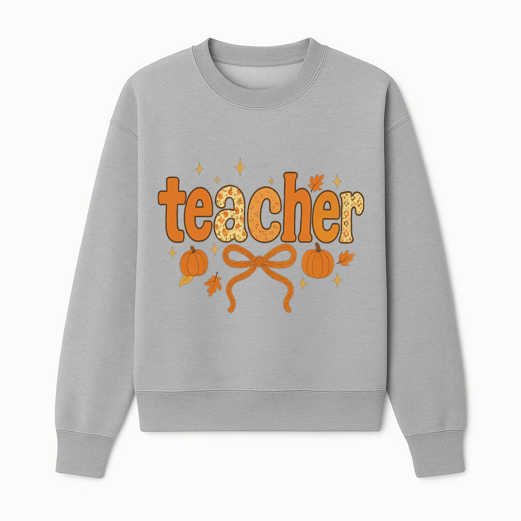 Fall Teacher Decor, Pumpkin Autumn Theme, Cute Teacher Gift, Seasonal Classroom Art, Educational Wall Decor, Cheerful Teacher Sign - Sweatshirt 1758093375565.jpg