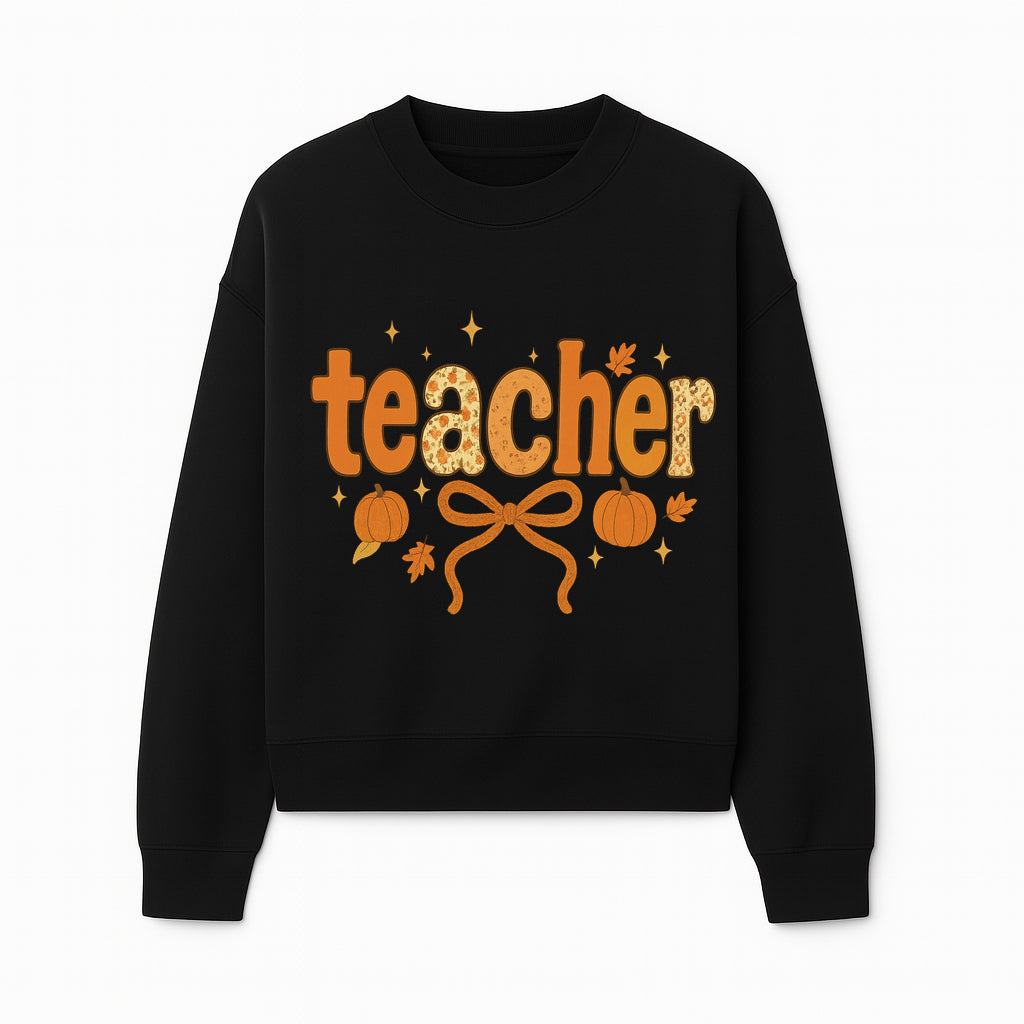 Fall Teacher Decor, Pumpkin Autumn Theme, Cute Teacher Gift, Seasonal Classroom Art, Educational Wall Decor, Cheerful Teacher Sign - Sweatshirt 1758093375795.jpg
