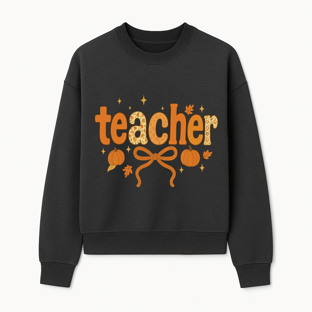 Fall Teacher Decor, Pumpkin Autumn Theme, Cute Teacher Gift, Seasonal Classroom Art, Educational Wall Decor, Cheerful Teacher Sign - Sweatshirt 1758093375953.jpg