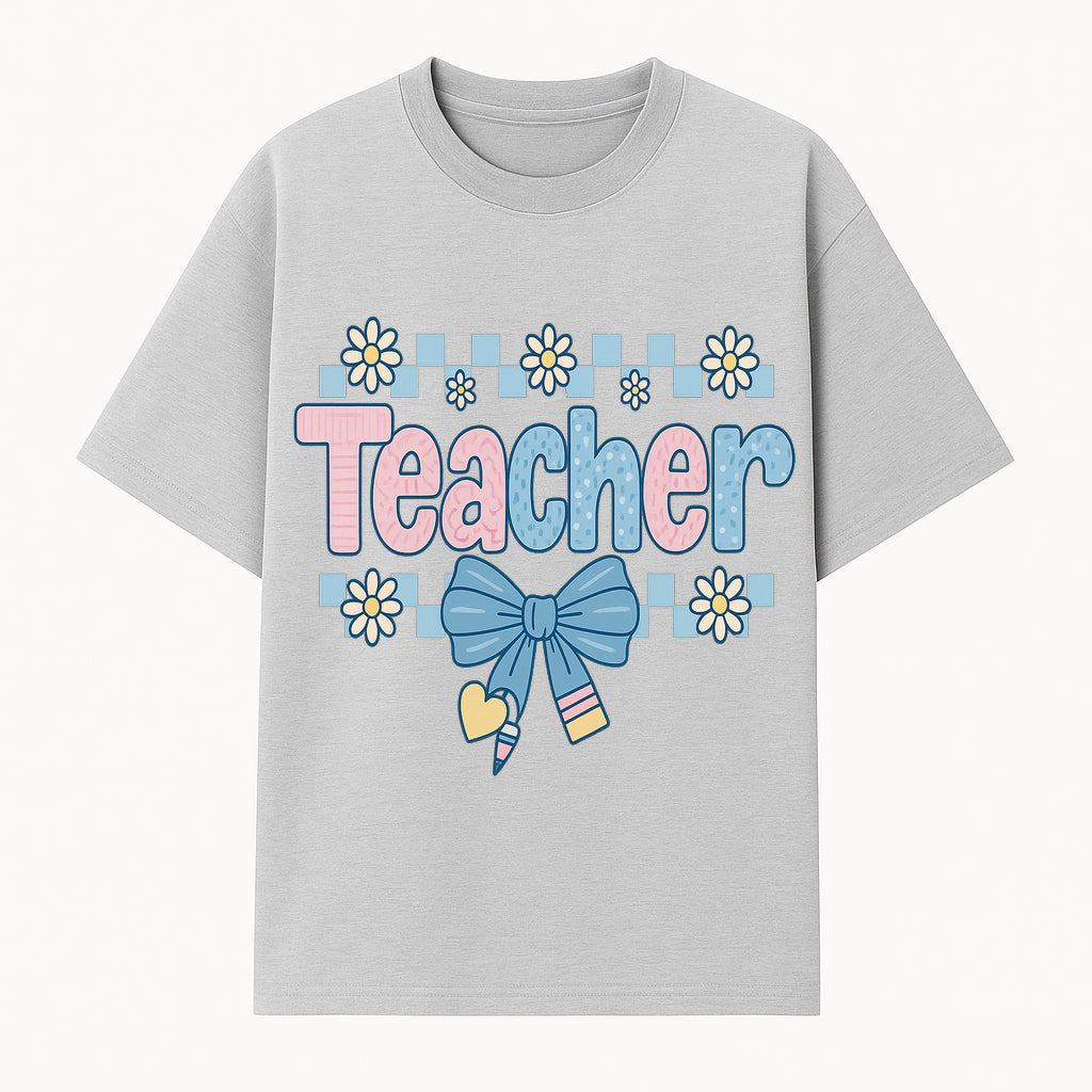 Teacher Appreciation Decor with Colorful Bow and Flowers - Perfect Gift for Educators and Classroom Decorations - T-shirt 1758093376147.jpg