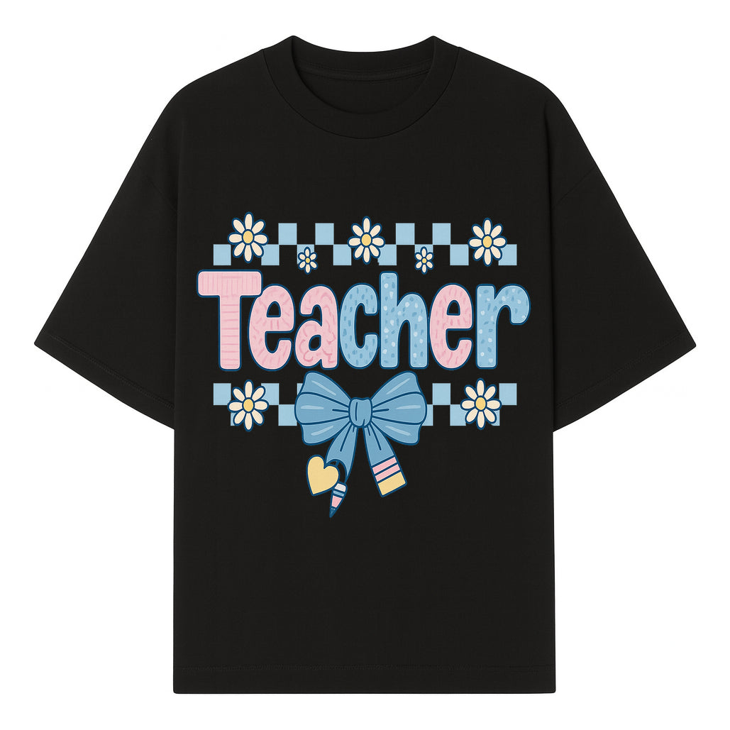 Teacher Appreciation Decor with Colorful Bow and Flowers - Perfect Gift for Educators and Classroom Decorations - T-shirt 1758093376348.jpg