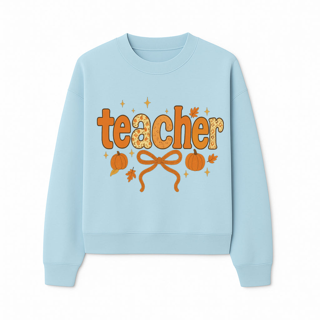 Fall Teacher Decor, Pumpkin Autumn Theme, Cute Teacher Gift, Seasonal Classroom Art, Educational Wall Decor, Cheerful Teacher Sign - Sweatshirt 1758093376514.jpg