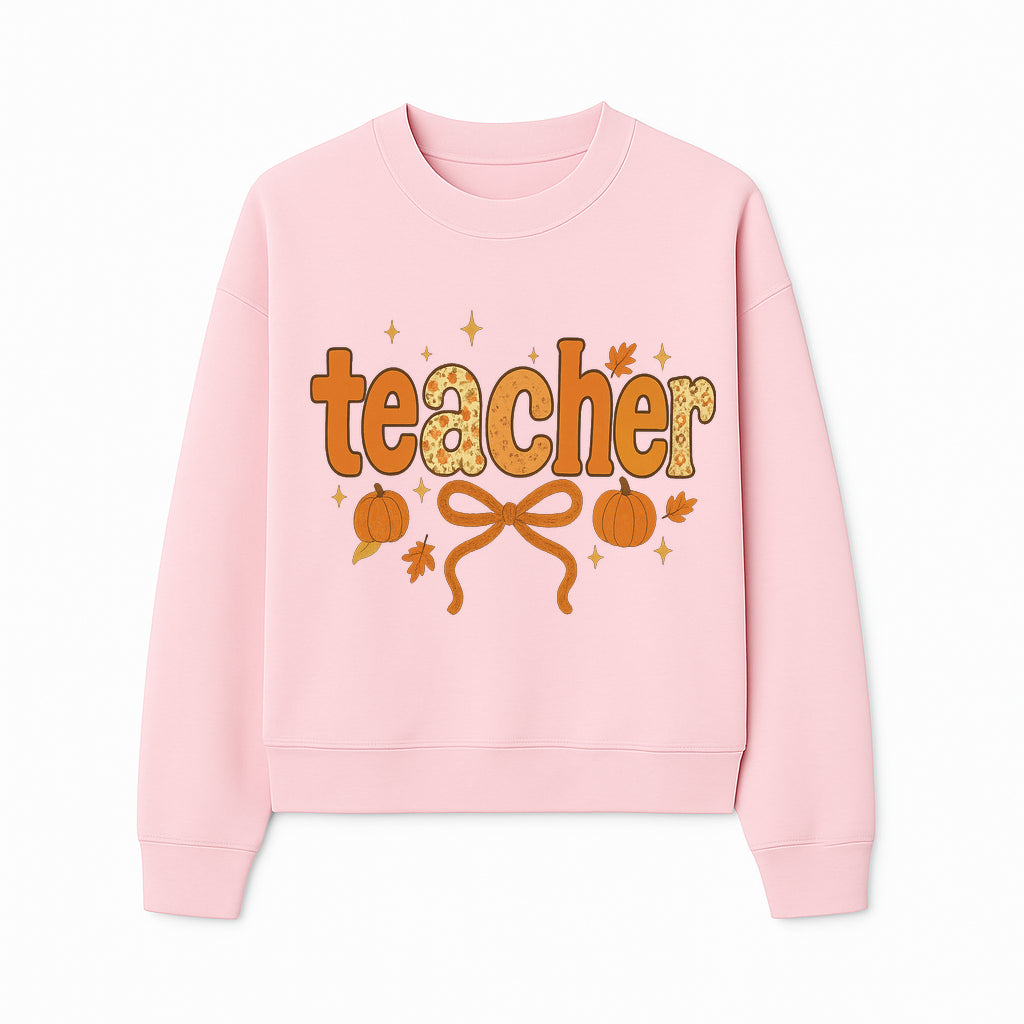 Fall Teacher Decor, Pumpkin Autumn Theme, Cute Teacher Gift, Seasonal Classroom Art, Educational Wall Decor, Cheerful Teacher Sign - Sweatshirt 1758093376693.jpg