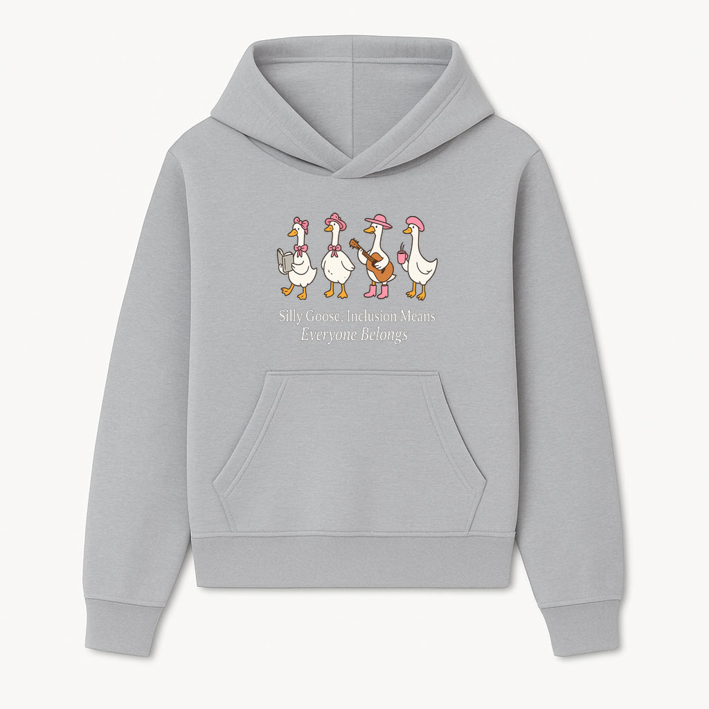 Silly Goose Inclusion Art Print - Everyone Belongs Theme, Cute Ducks with Accessories, Positive Vibes Wall Decor for Home or Kids' Room - Hoodie 1758093376723.jpg