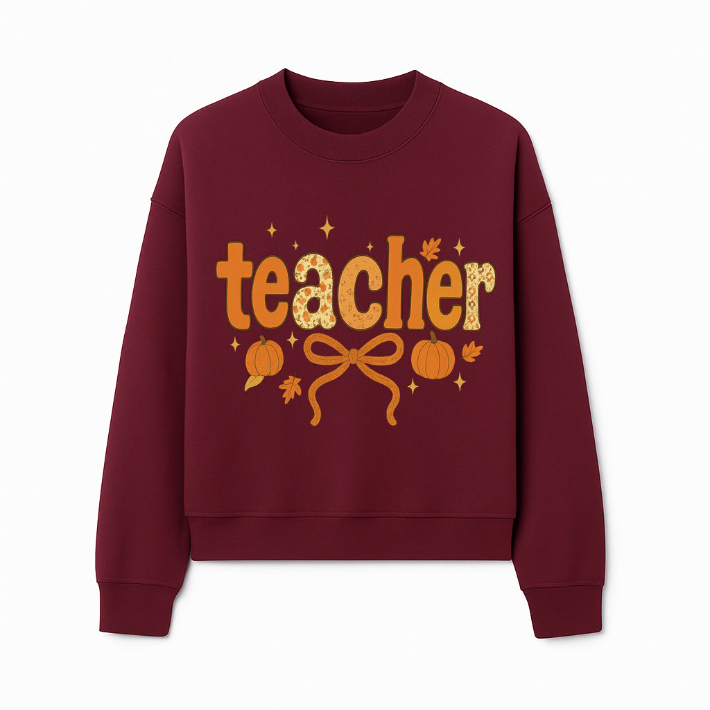 Fall Teacher Decor, Pumpkin Autumn Theme, Cute Teacher Gift, Seasonal Classroom Art, Educational Wall Decor, Cheerful Teacher Sign - Sweatshirt 1758093376838.jpg