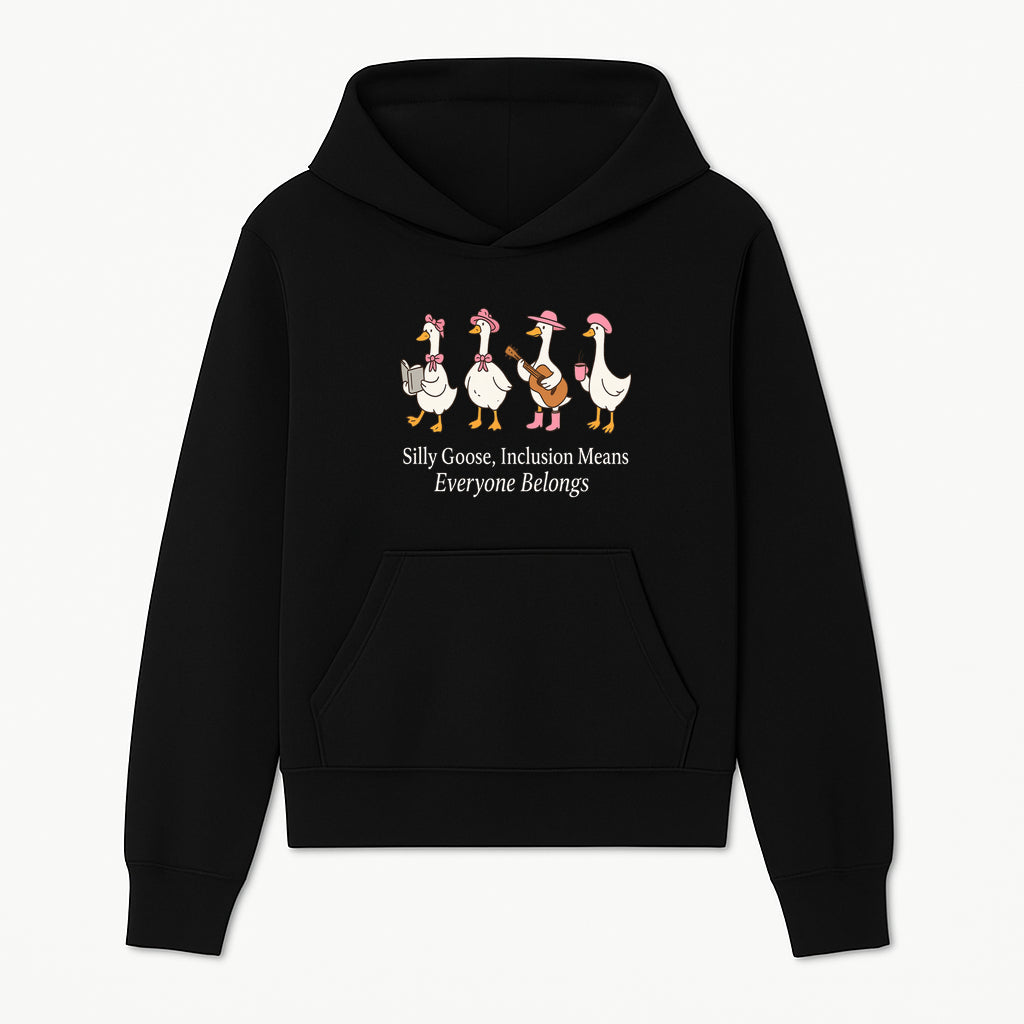 Silly Goose Inclusion Art Print - Everyone Belongs Theme, Cute Ducks with Accessories, Positive Vibes Wall Decor for Home or Kids' Room - Hoodie 1758093376923.jpg