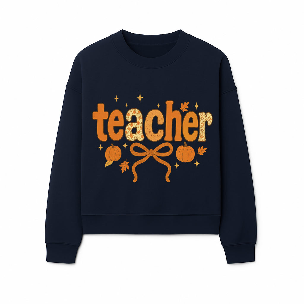 Fall Teacher Decor, Pumpkin Autumn Theme, Cute Teacher Gift, Seasonal Classroom Art, Educational Wall Decor, Cheerful Teacher Sign - Sweatshirt 1758093377004.jpg