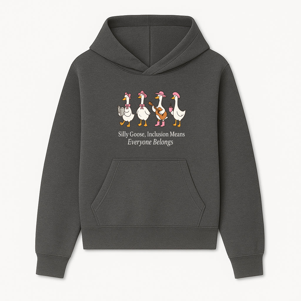 Silly Goose Inclusion Art Print - Everyone Belongs Theme, Cute Ducks with Accessories, Positive Vibes Wall Decor for Home or Kids' Room - Hoodie 1758093377101.jpg