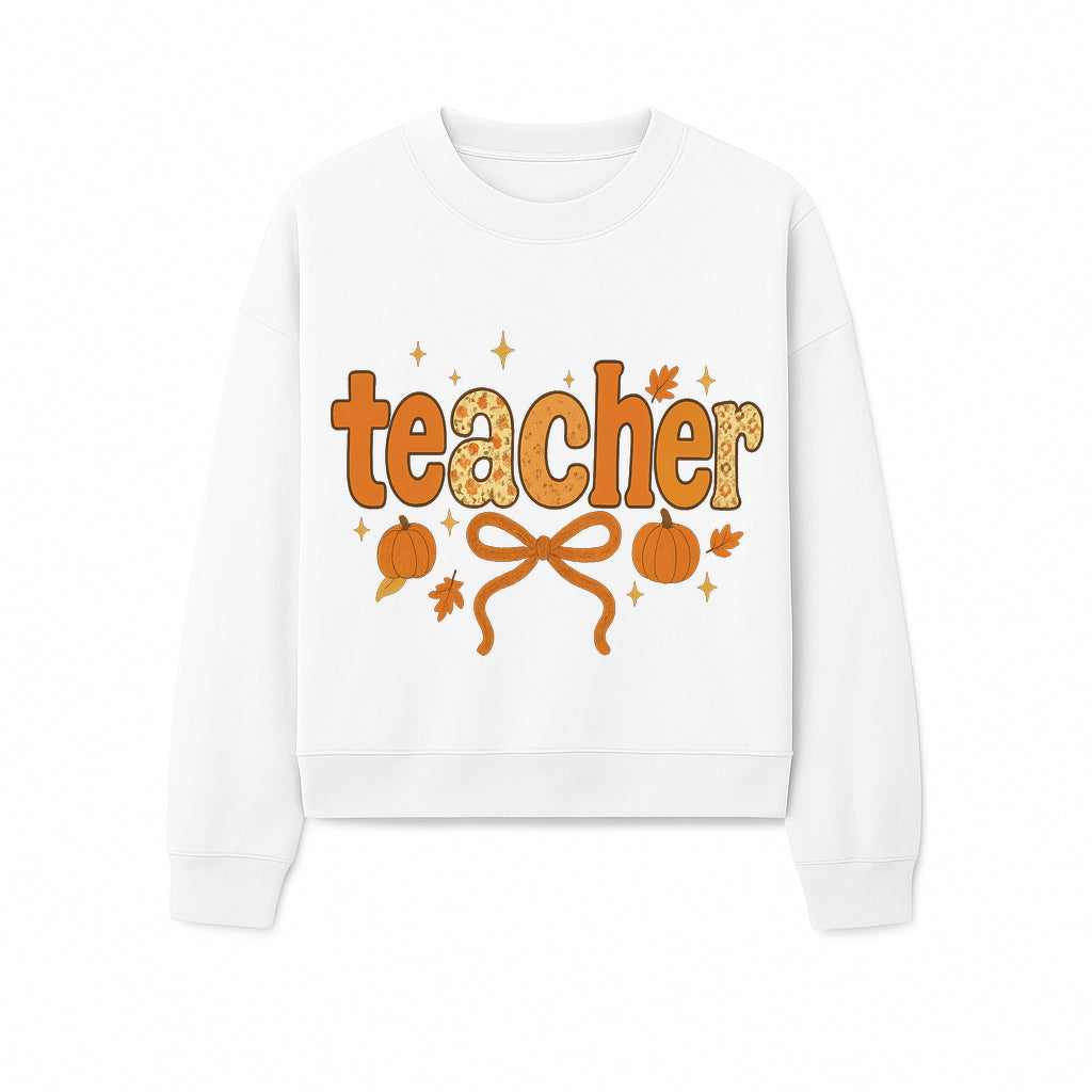 Fall Teacher Decor, Pumpkin Autumn Theme, Cute Teacher Gift, Seasonal Classroom Art, Educational Wall Decor, Cheerful Teacher Sign - Sweatshirt 1758093377497.jpg