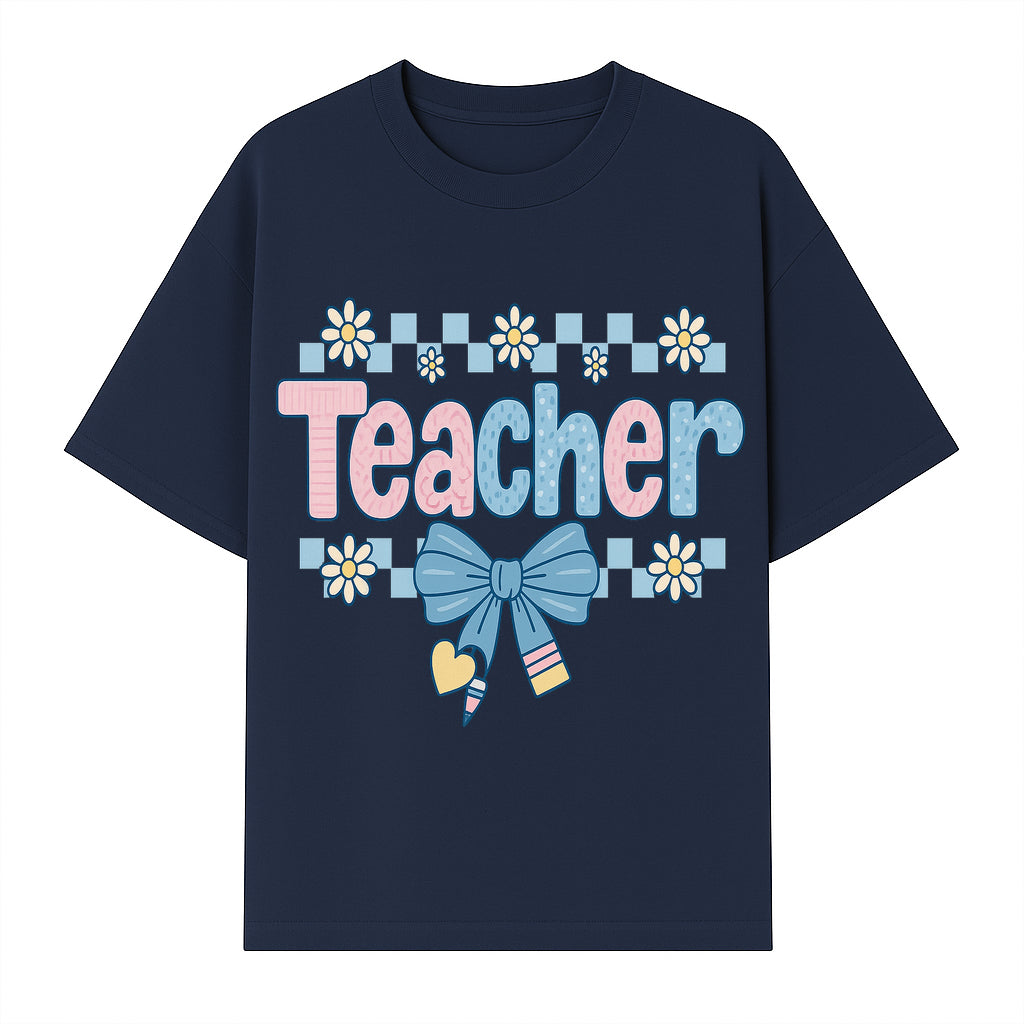 Teacher Appreciation Decor with Colorful Bow and Flowers - Perfect Gift for Educators and Classroom Decorations - T-shirt 1758093377512.jpg