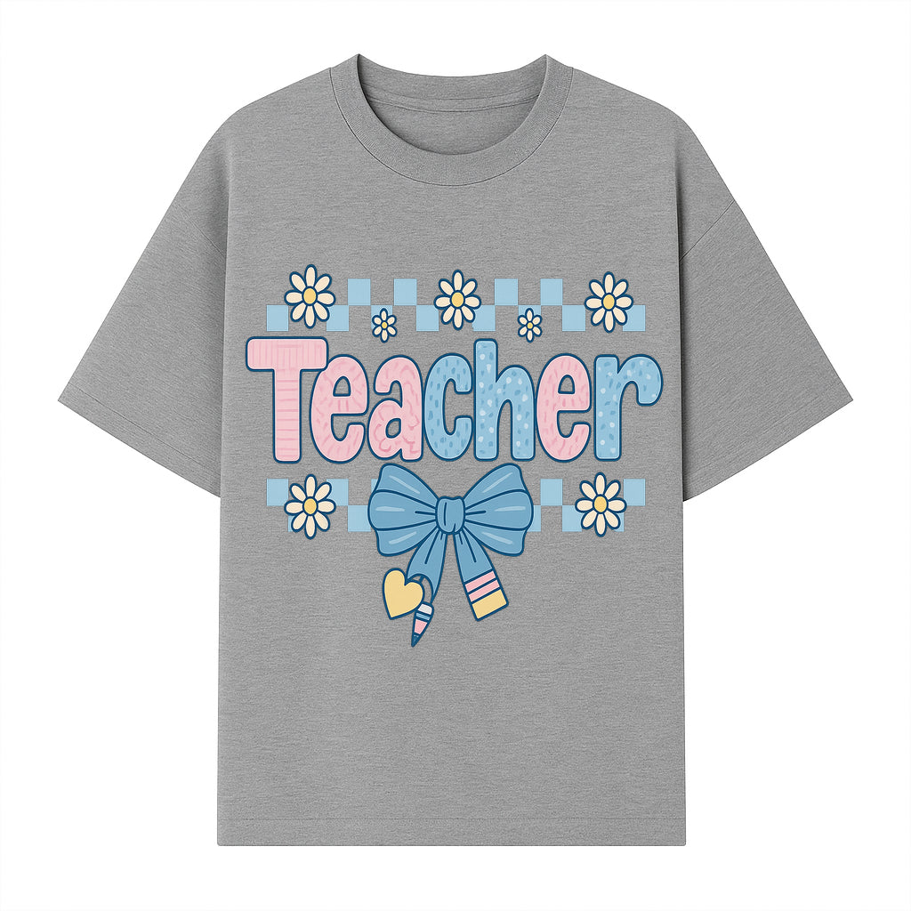 Teacher Appreciation Decor with Colorful Bow and Flowers - Perfect Gift for Educators and Classroom Decorations - T-shirt 1758093377850.jpg