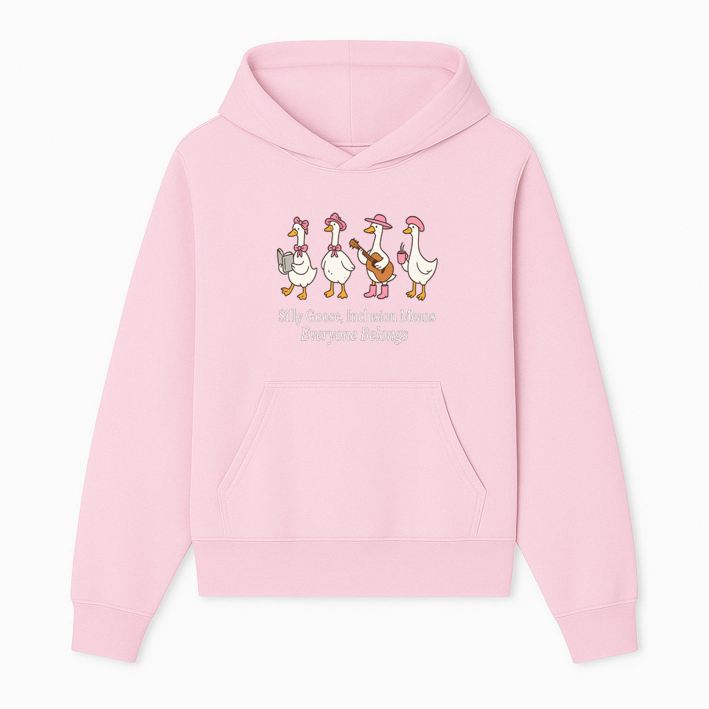 Silly Goose Inclusion Art Print - Everyone Belongs Theme, Cute Ducks with Accessories, Positive Vibes Wall Decor for Home or Kids' Room - Hoodie 1758093377851.jpg