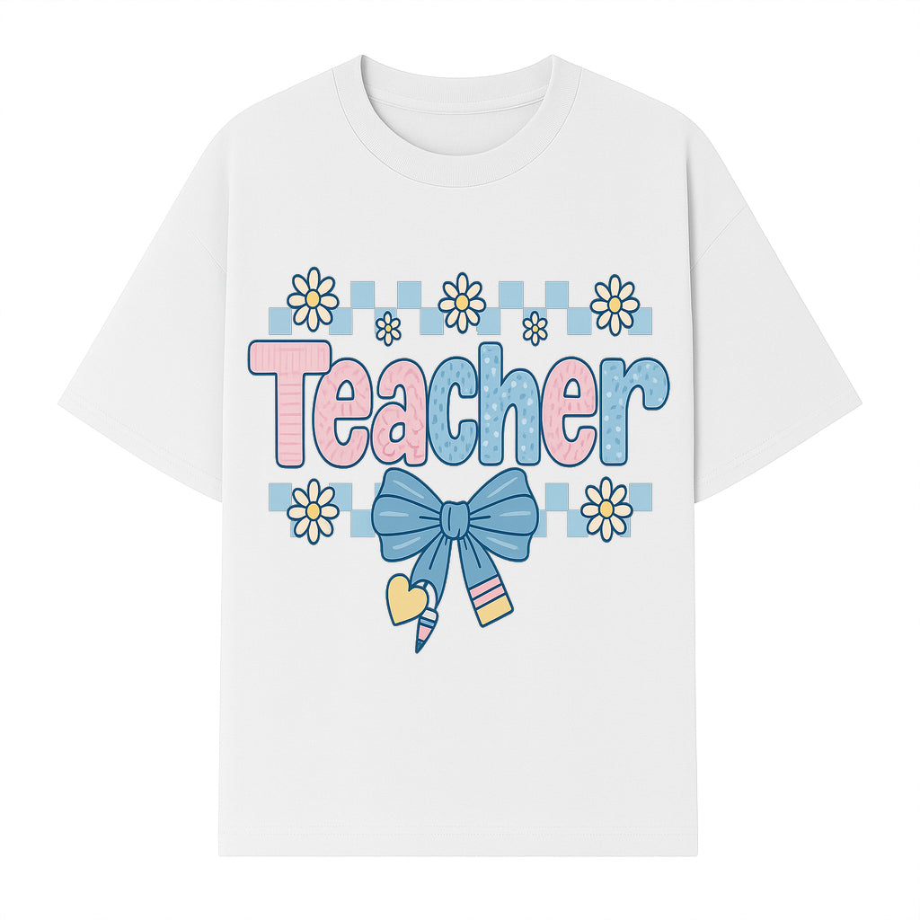 Teacher Appreciation Decor with Colorful Bow and Flowers - Perfect Gift for Educators and Classroom Decorations - T-shirt 1758093378059.jpg