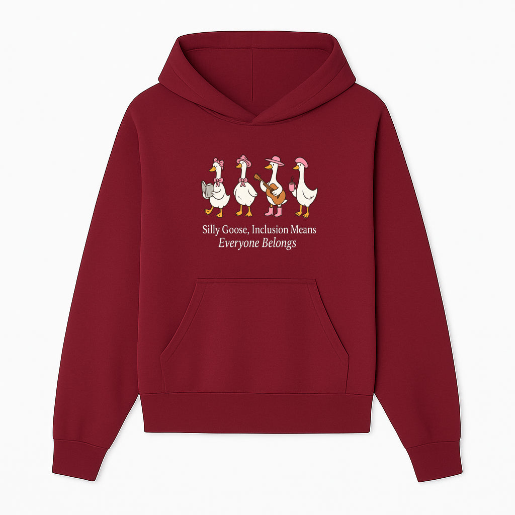 Silly Goose Inclusion Art Print - Everyone Belongs Theme, Cute Ducks with Accessories, Positive Vibes Wall Decor for Home or Kids' Room - Hoodie 1758093378094.jpg