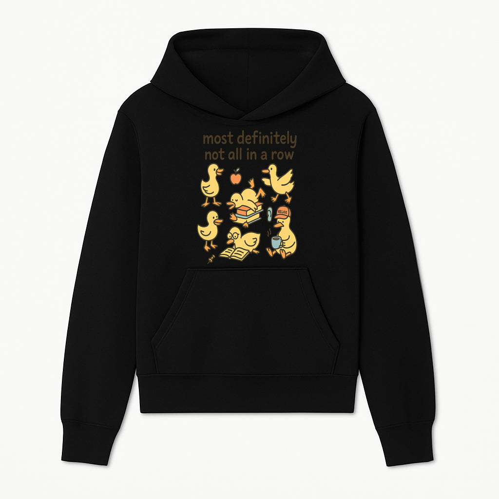 Funny Duck Art Print - 'Most Definitely Not All in a Row' - Quirky Home Decor, Cute Animal Illustration, Whimsical Gift - Hoodie 1758093378877.jpg