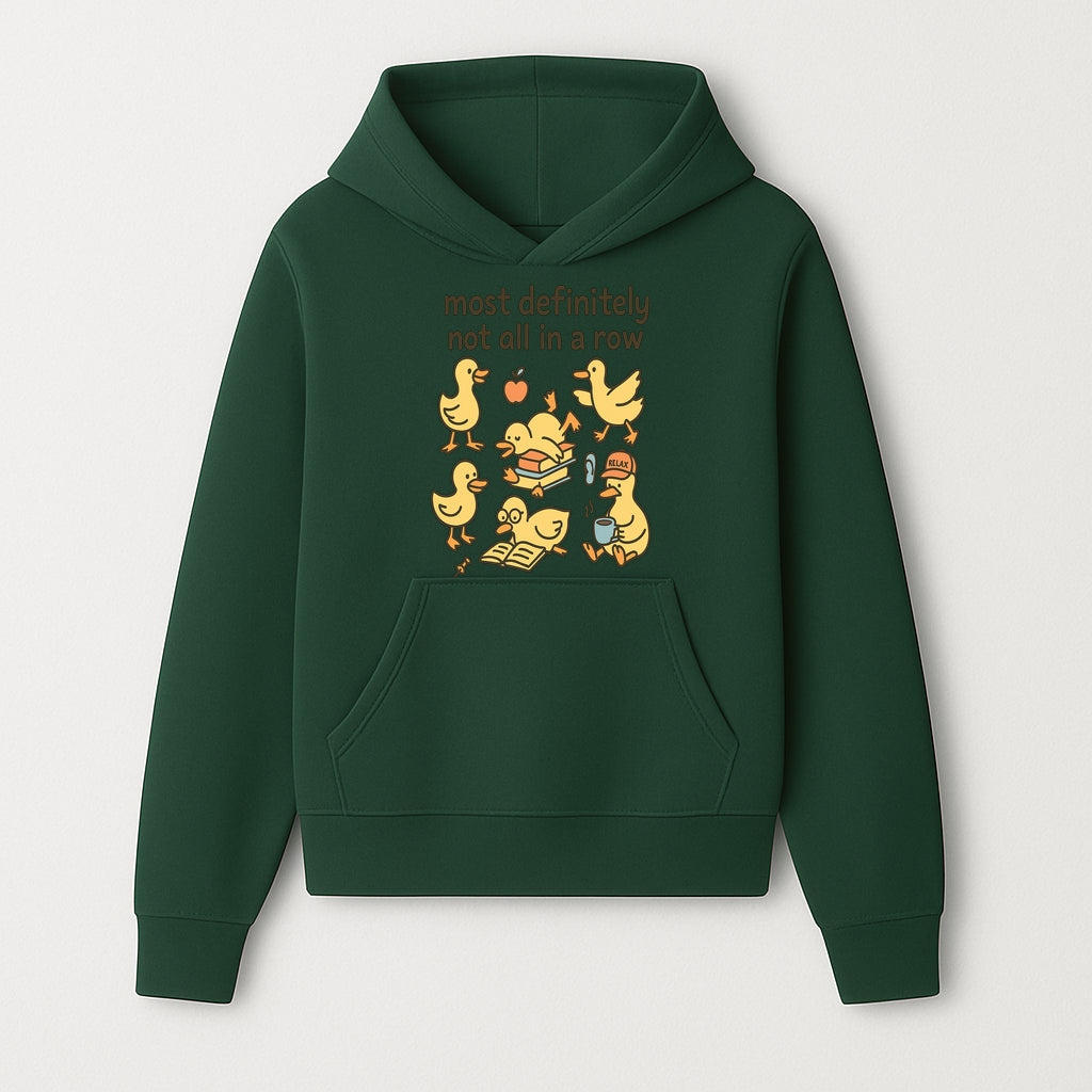 Funny Duck Art Print - 'Most Definitely Not All in a Row' - Quirky Home Decor, Cute Animal Illustration, Whimsical Gift - Hoodie 1758093379229.jpg