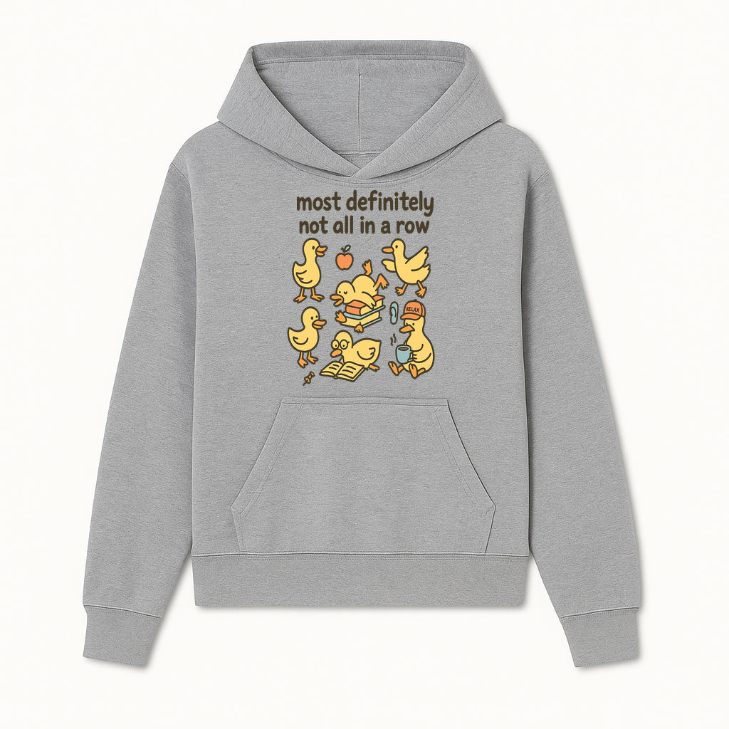 Funny Duck Art Print - 'Most Definitely Not All in a Row' - Quirky Home Decor, Cute Animal Illustration, Whimsical Gift - Hoodie 1758093379387.jpg