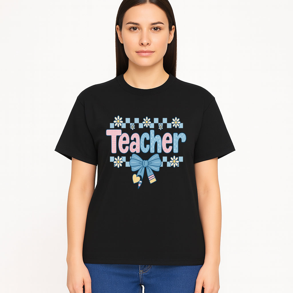 Teacher Appreciation Decor with Colorful Bow and Flowers - Perfect Gift for Educators and Classroom Decorations - T-shirt 1758093379388.jpg