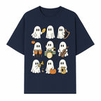 Ghostly Music Band Halloween Art Print, Cute Cartoon Ghosts Playing Instruments, Festive Decor for Parties and Celebrations - T-shirt 1758093379407.jpg