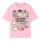 Teaching My Boos Ghosts Halloween Graphic T-Shirt | Cute Cartoon Spirits, Spooky Fun, Halloween Apparel for Kids & Adults - T-shirt 1758093379415.jpg