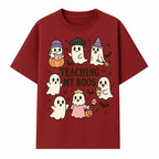 Teaching My Boos Ghosts Halloween Graphic T-Shirt | Cute Cartoon Spirits, Spooky Fun, Halloween Apparel for Kids & Adults - T-shirt 1758093379605.jpg