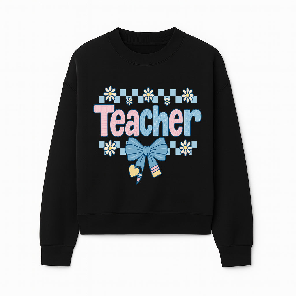 Teacher Appreciation Decor with Colorful Bow and Flowers - Perfect Gift for Educators and Classroom Decorations - Sweatshirt 1758093379725.jpg