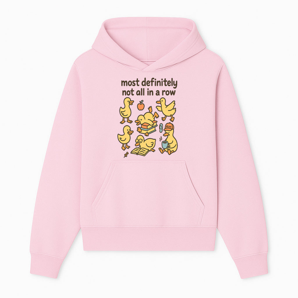 Funny Duck Art Print - 'Most Definitely Not All in a Row' - Quirky Home Decor, Cute Animal Illustration, Whimsical Gift - Hoodie 1758093379725.jpg