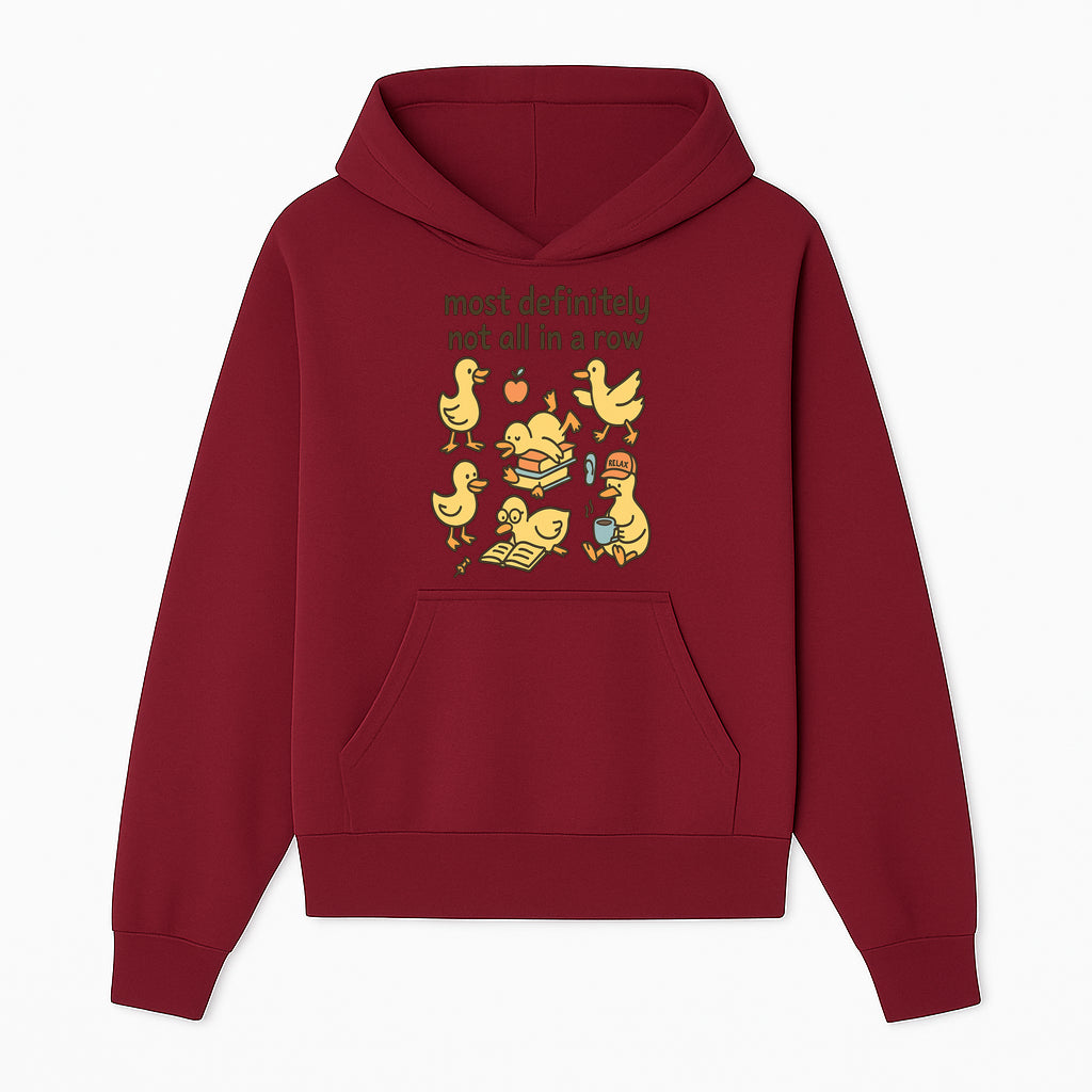 Funny Duck Art Print - 'Most Definitely Not All in a Row' - Quirky Home Decor, Cute Animal Illustration, Whimsical Gift - Hoodie 1758093379952.jpg