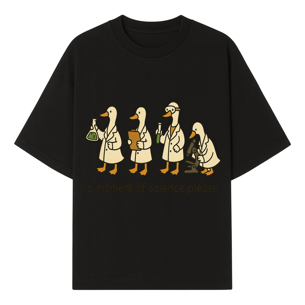Funny Science Ducks Print - A Moment of Science Please - Cute Lab Ducks Illustration for Kids, Science Lovers, Home Decor - T-shirt 1758093379989.jpg