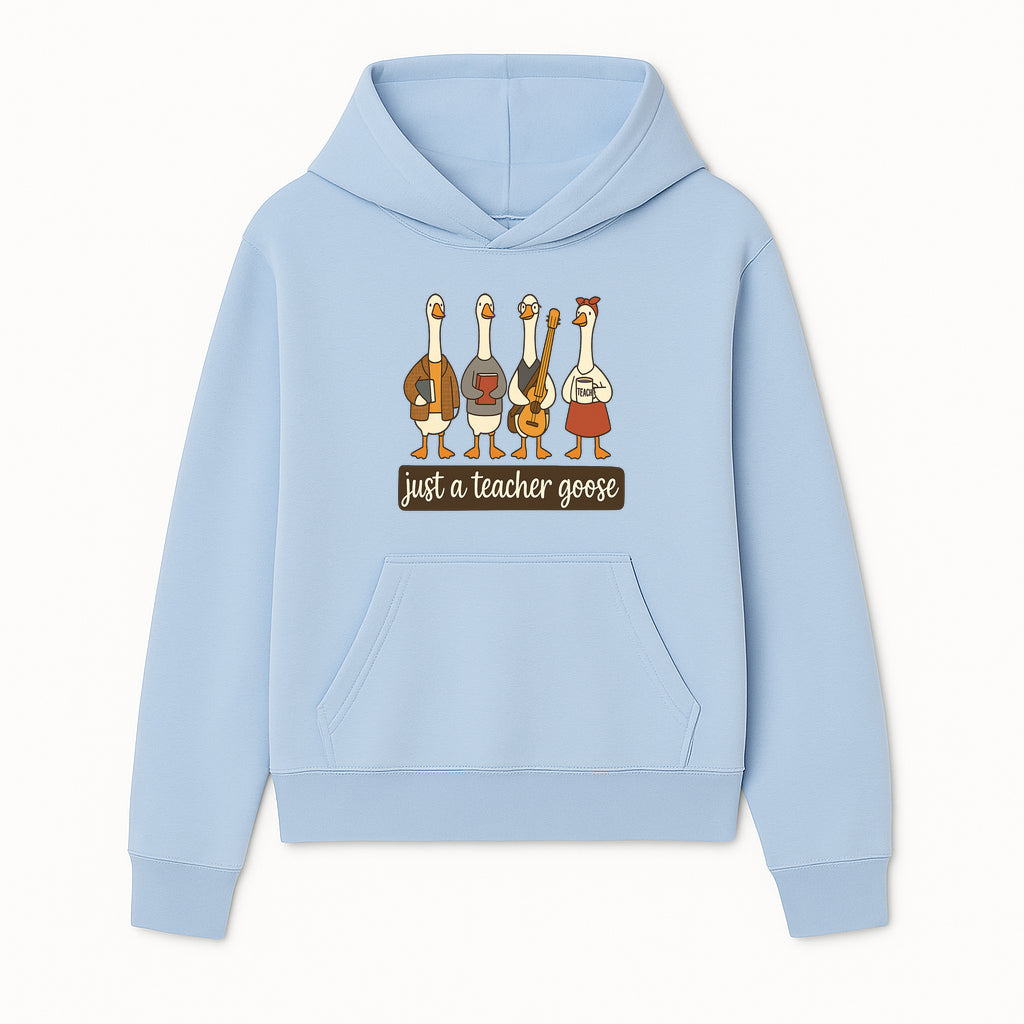 Teacher Goose Art Print | Cute Teacher Gift | Whimsical Classroom Decor | Fun Educational Decor | Nursery Wall Art - Hoodie 1758093380051.jpg