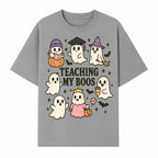 Teaching My Boos Ghosts Halloween Graphic T-Shirt | Cute Cartoon Spirits, Spooky Fun, Halloween Apparel for Kids & Adults - T-shirt 1758093380173.jpg