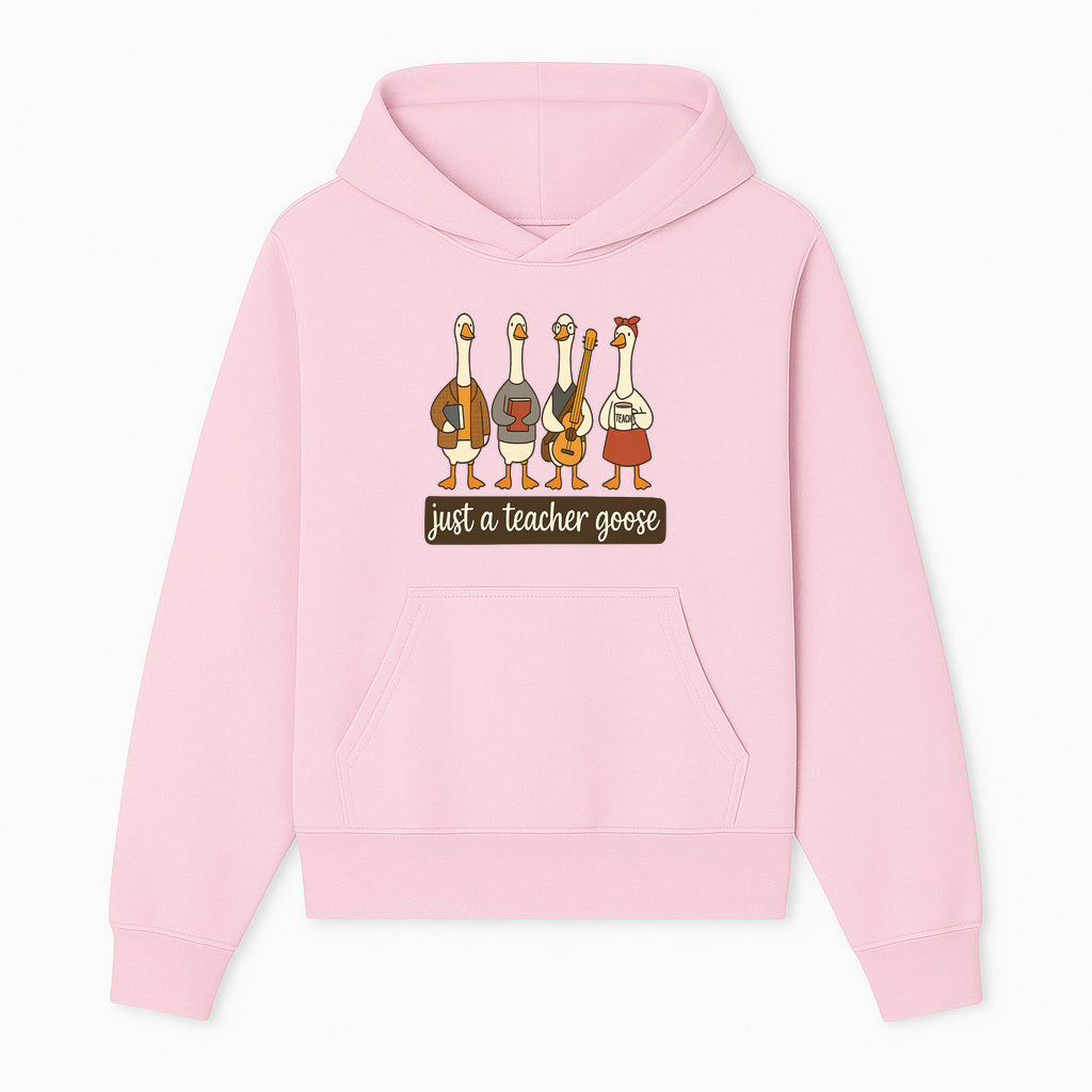 Teacher Goose Art Print | Cute Teacher Gift | Whimsical Classroom Decor | Fun Educational Decor | Nursery Wall Art - Hoodie 1758093380196.jpg