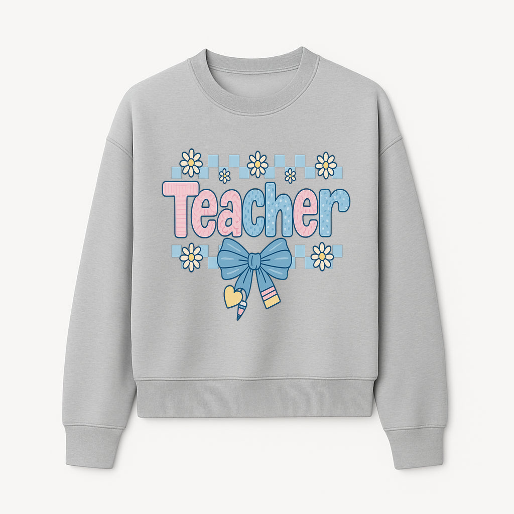 Teacher Appreciation Decor with Colorful Bow and Flowers - Perfect Gift for Educators and Classroom Decorations - Sweatshirt 1758093380325.jpg