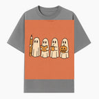 Cute Ghosts Reading, Writing, Drinking, and Celebrating Halloween Graphic Tee, Cozy Fall Top, Halloween Costume Shirt for Kids and Adults - T-shirt 1758093380325.jpg