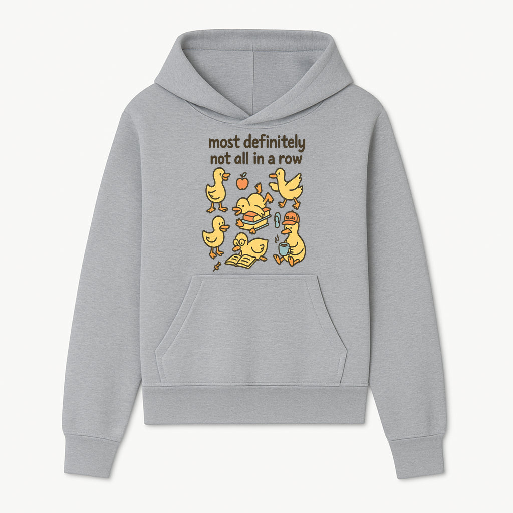 Funny Duck Art Print - 'Most Definitely Not All in a Row' - Quirky Home Decor, Cute Animal Illustration, Whimsical Gift - Hoodie 1758093380429.jpg