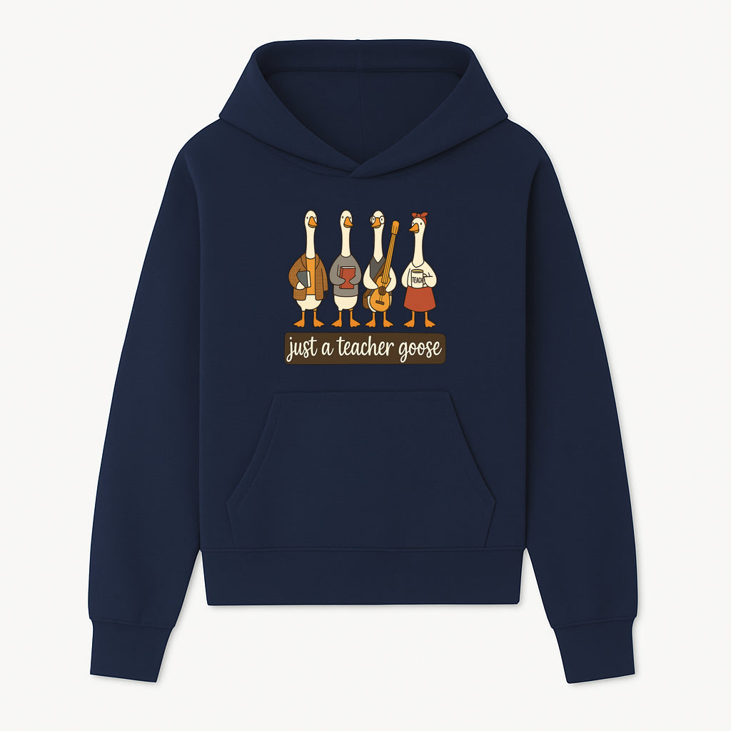 Teacher Goose Art Print | Cute Teacher Gift | Whimsical Classroom Decor | Fun Educational Decor | Nursery Wall Art - Hoodie 1758093380546.jpg