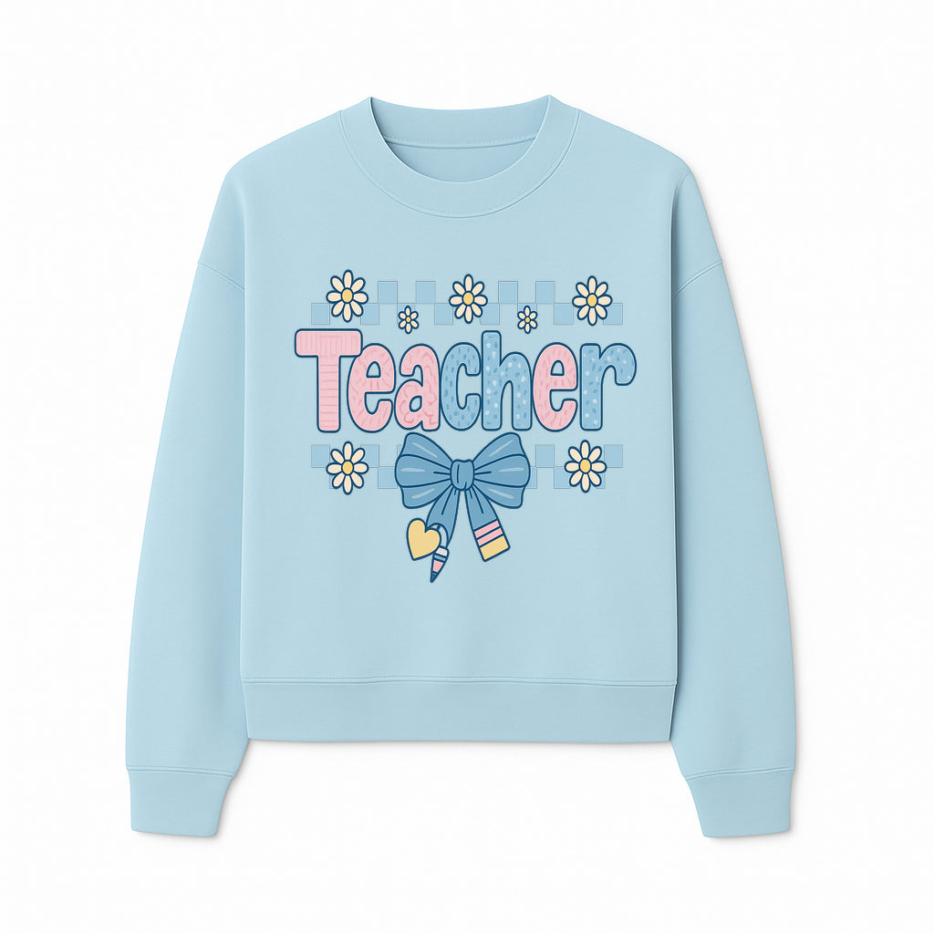 Teacher Appreciation Decor with Colorful Bow and Flowers - Perfect Gift for Educators and Classroom Decorations - Sweatshirt 1758093380561.jpg
