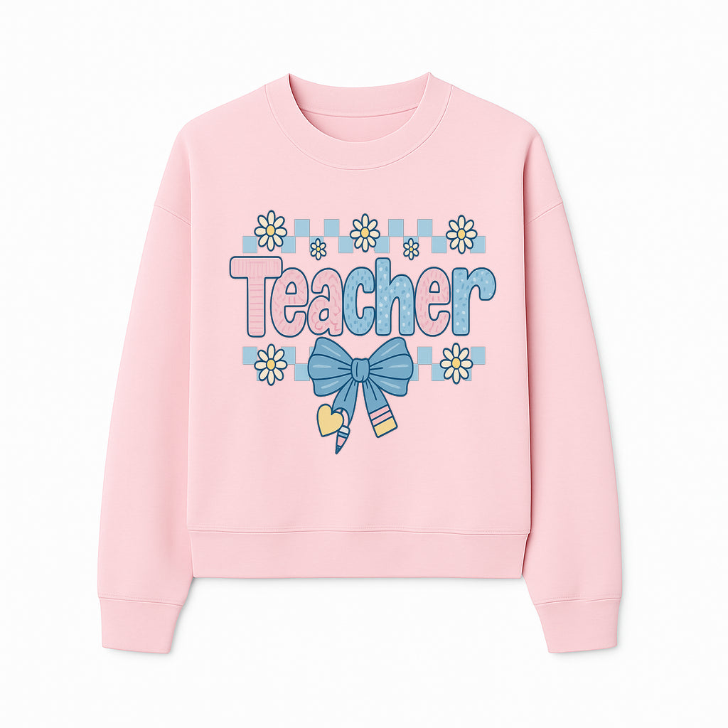 Teacher Appreciation Decor with Colorful Bow and Flowers - Perfect Gift for Educators and Classroom Decorations - Sweatshirt 1758093380748.jpg