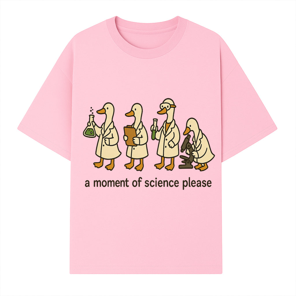 Funny Science Ducks Print - A Moment of Science Please - Cute Lab Ducks Illustration for Kids, Science Lovers, Home Decor - T-shirt 1758093380760.jpg