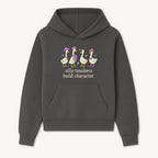 Silly Teachers Build Character - Cute Duck Illustration, Educational Gift, Fun Classroom Decor, Teacher Appreciation, Kids Learning - Hoodie 1758093380763.jpg